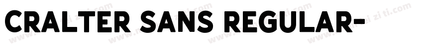 Cralter Sans Regular字体转换